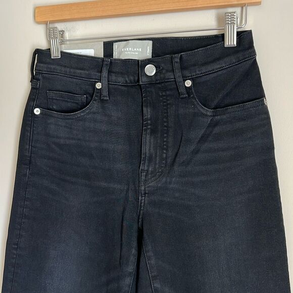 New Everlane The Kick Crop Straight Flare Jeans in Black Size 27 - Picture 4 of 11